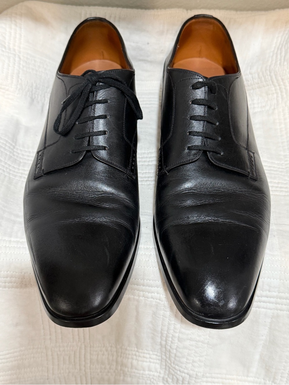 Bally Lantel 10 Black Leather Derby Dress Shoes Men’s 12 D